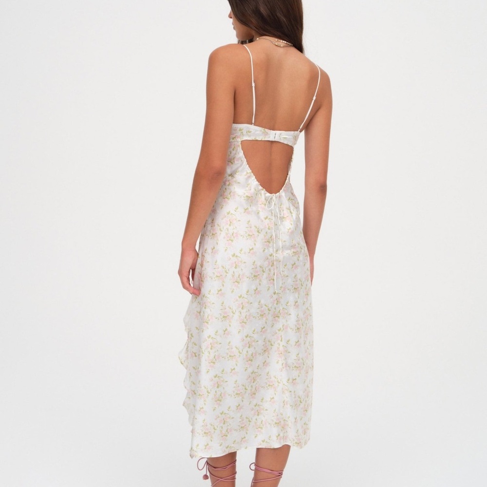 For Love And Lemons Floral Midi Dress - Cream - Picture 3 of 7